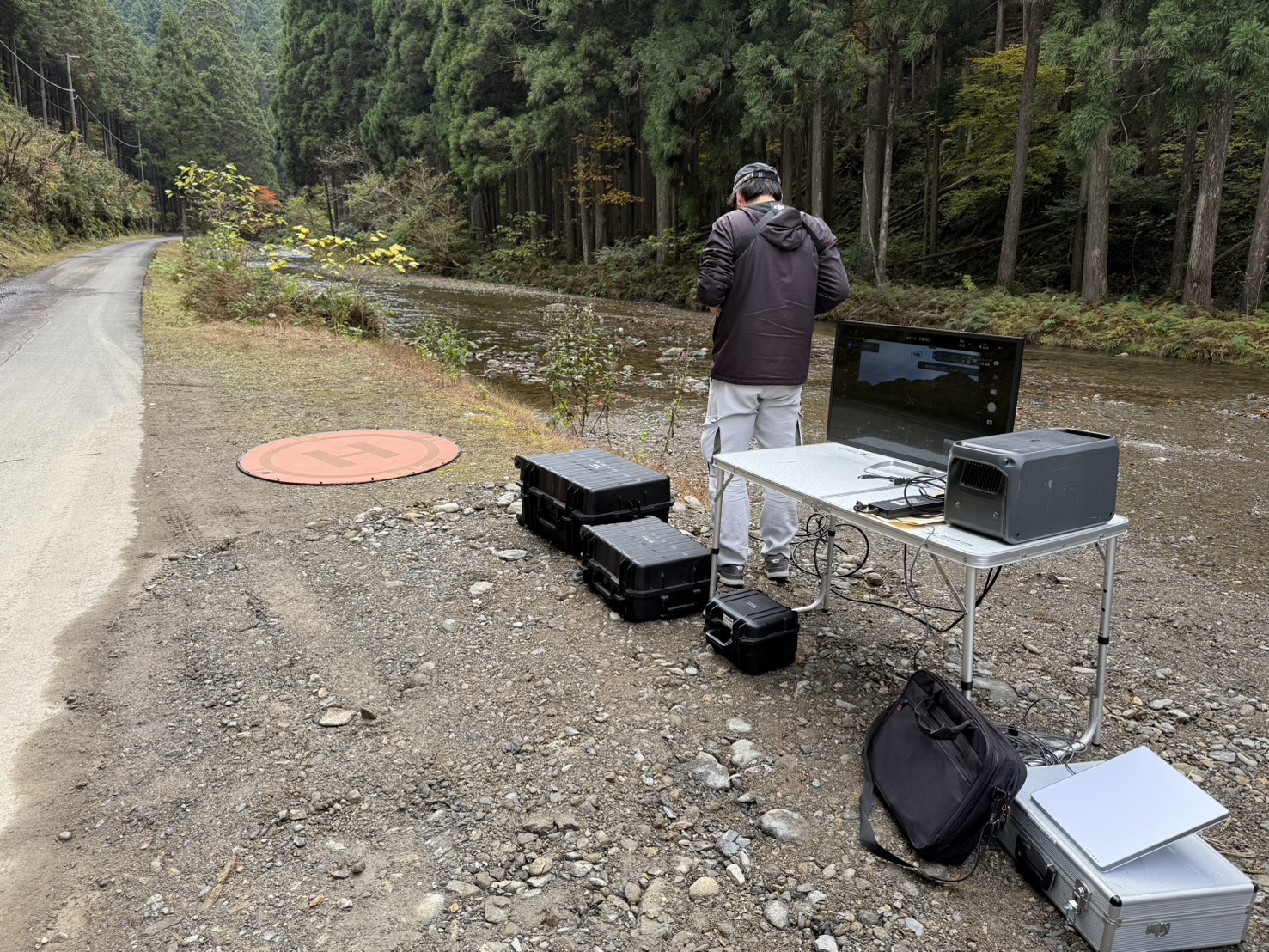 現地でのデータ取得オペレーションの様子